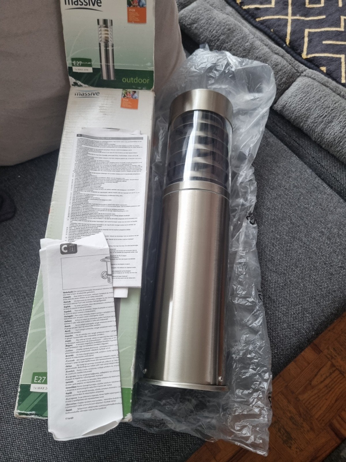 Outdoor massive lamp e27 bieden, Ophalen of Verzenden, Nieuw, E27 (groot)