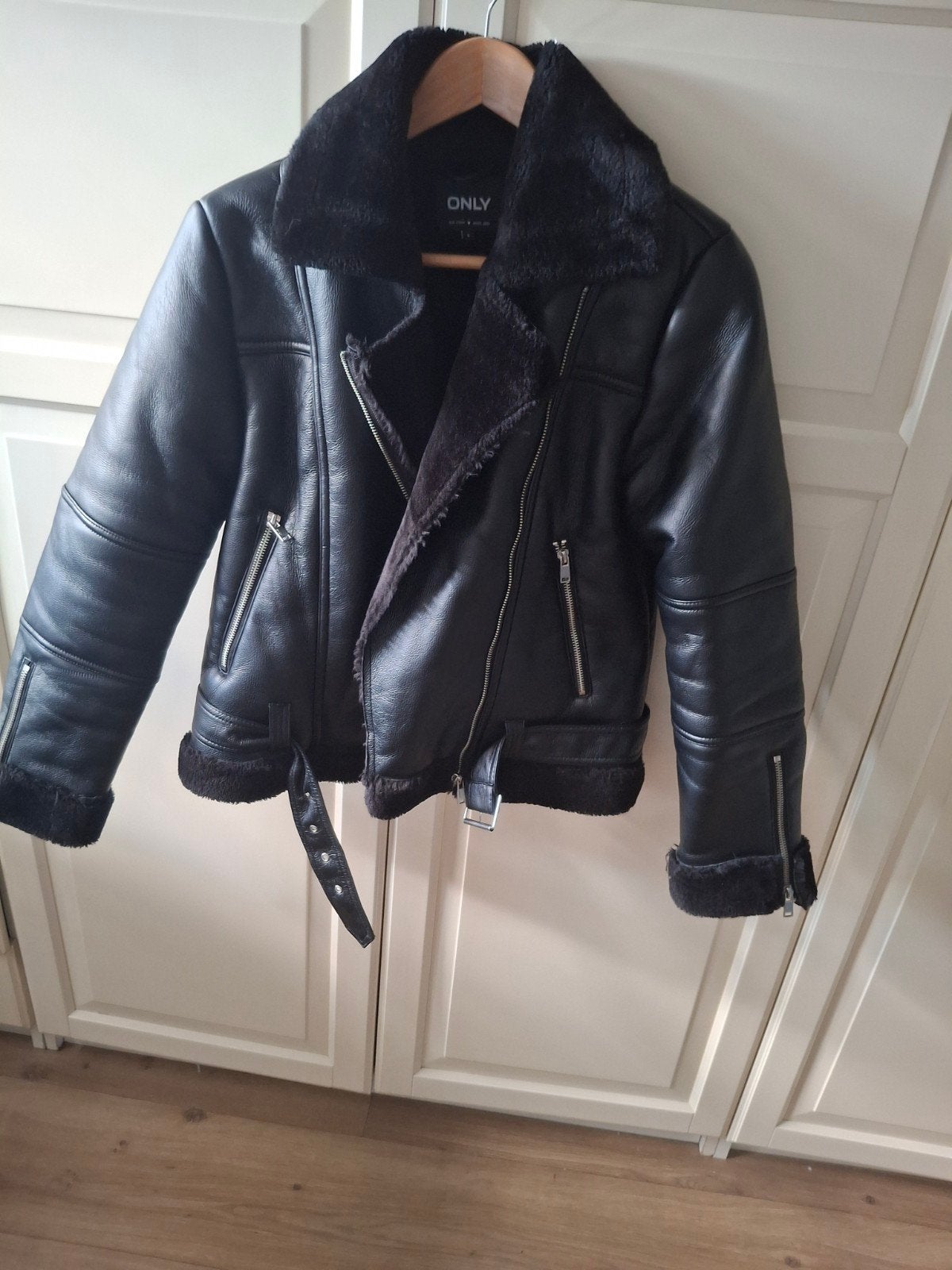 Only imitatieleer winterjas maat S, Only, Zwart, Ophalen of Verzenden, Zo goed als nieuw