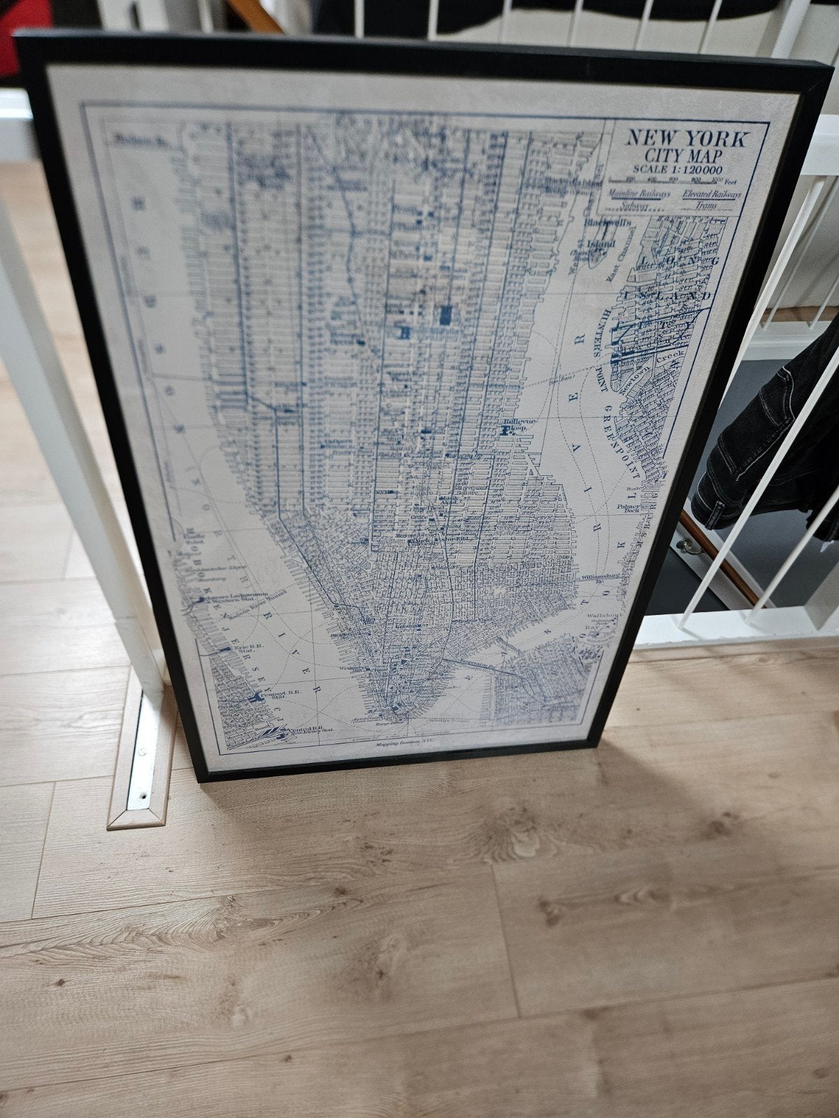 IKEA RIBBA Lijst Zwart Hout 90x60 cm, Ophalen, Gebruikt, Posterlijst, Met ophangsysteem
