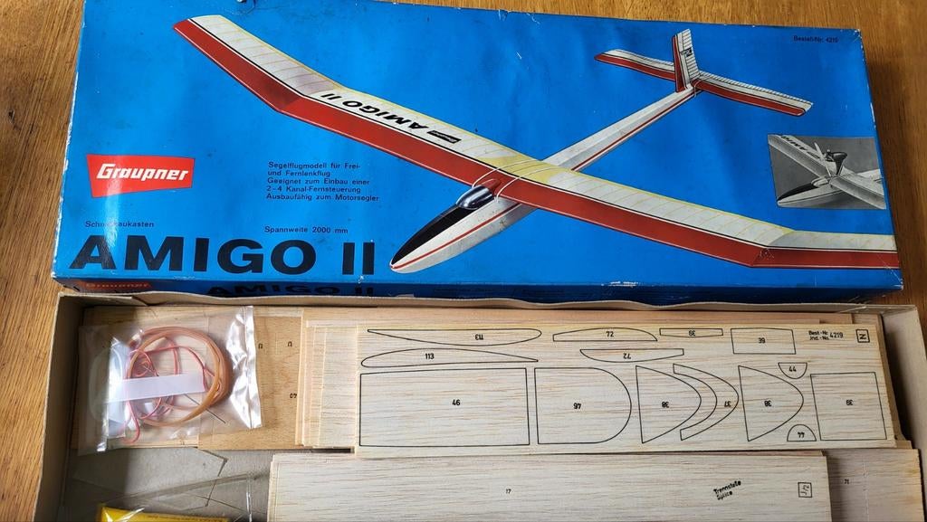 Graupner Amigo II Zweefvliegtuig Modelbouwkit, Ophalen of Verzenden, 1:72 tot 1:144, Overige merken