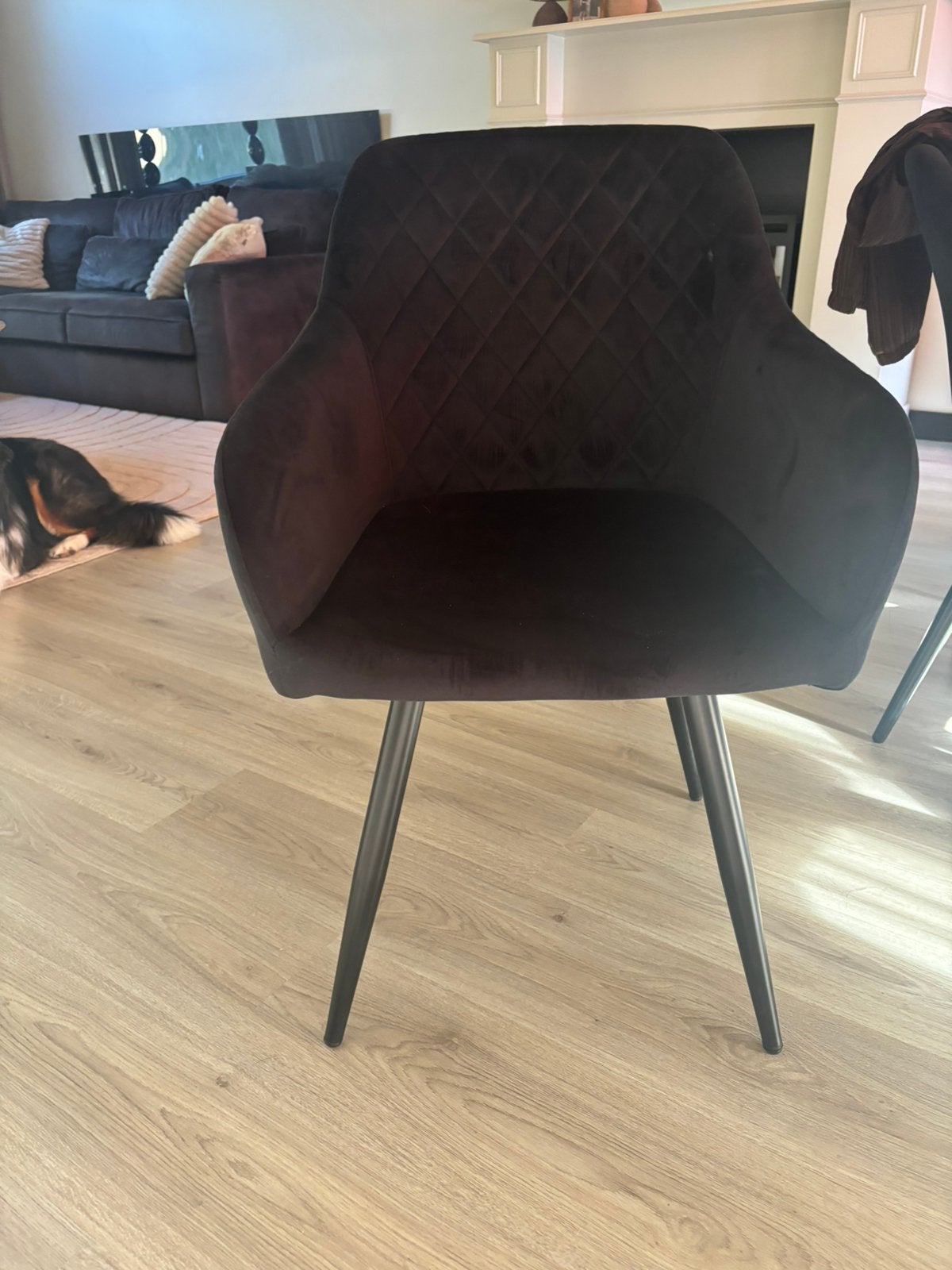 Zwarte eetkamerstoelen (6 stuks), Huis en Inrichting, Stoelen, Ophalen, Zo goed als nieuw, Zwart, Vier