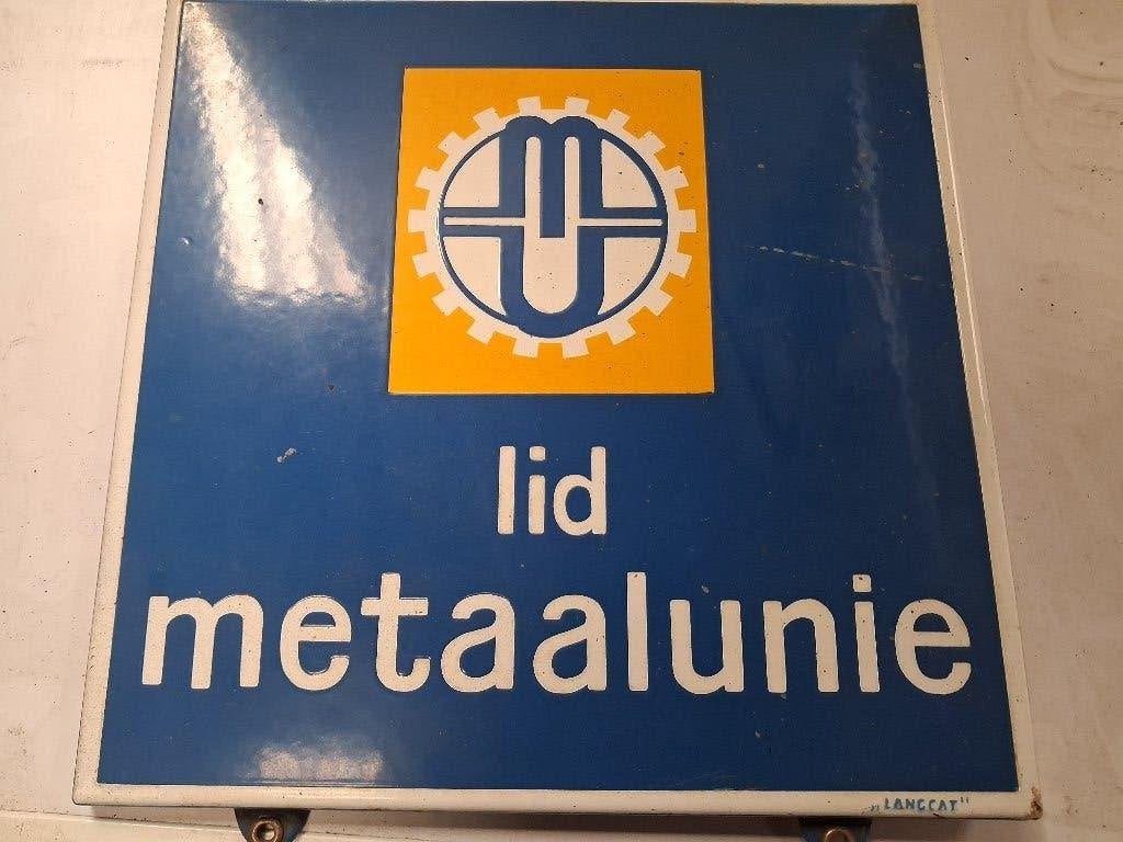 Emaille bord, Ophalen of Verzenden, Gebruikt, Reclamebord