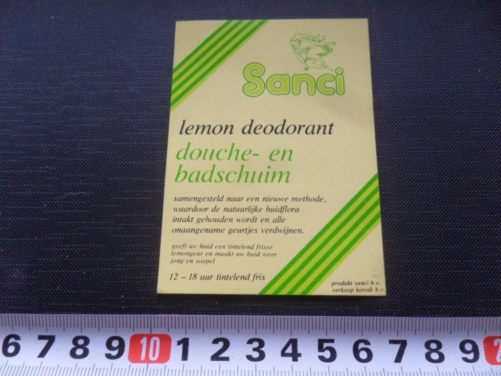 sticker Sanci Lemon deodorant douche- en badschuim, Verzamelen, Ophalen, Zo goed als nieuw