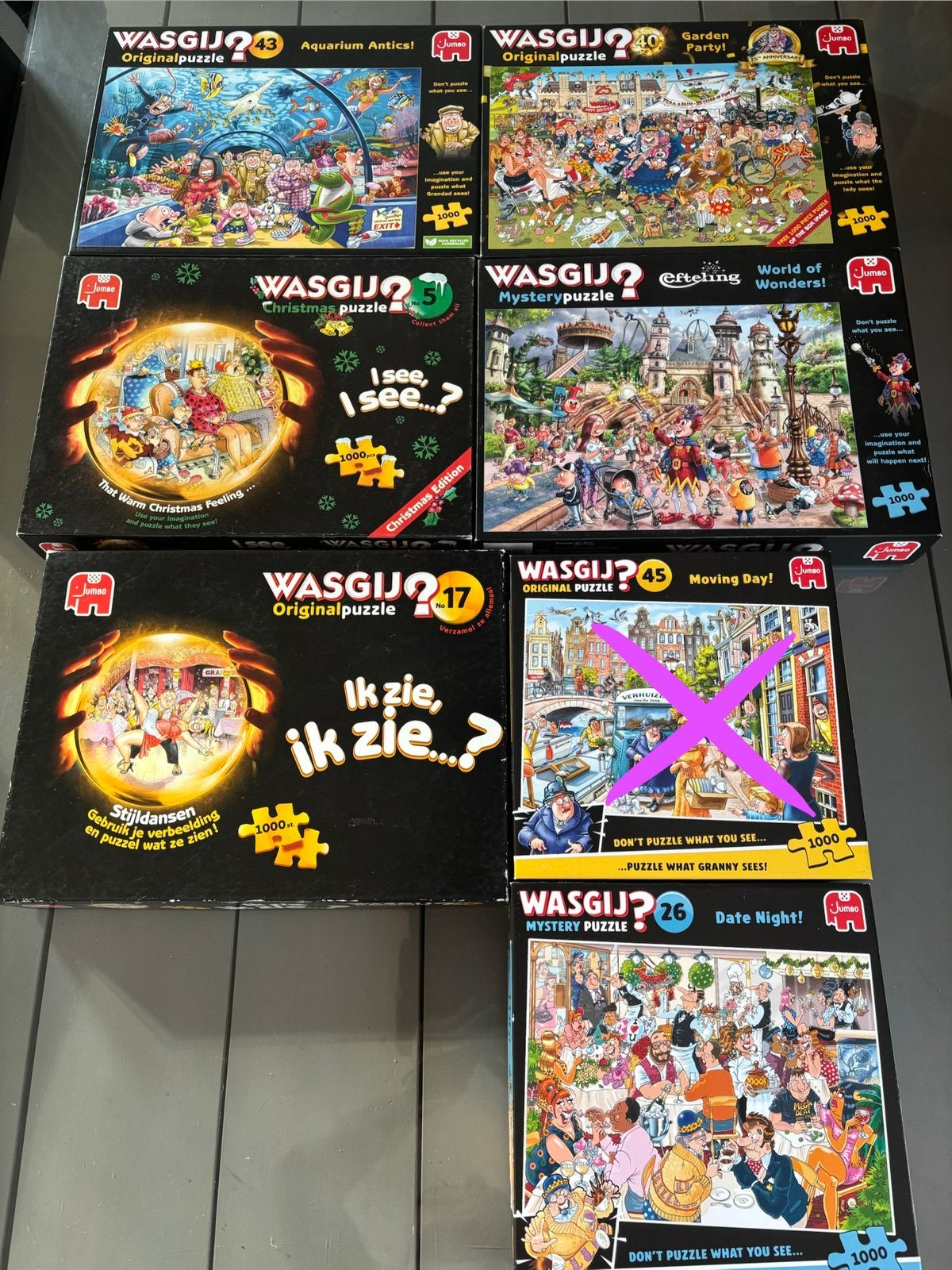 Wasgij puzzels, complete €8 per stuk, Ophalen of Verzenden, 500 t/m 1500 stukjes, Zo goed als nieuw