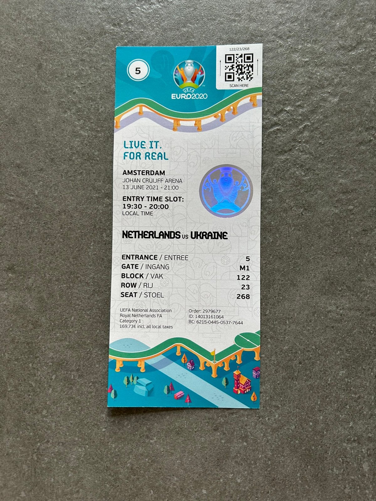 Nederland - Ukraine ticket, Ophalen of Verzenden, Overige binnenlandse clubs, Overige typen