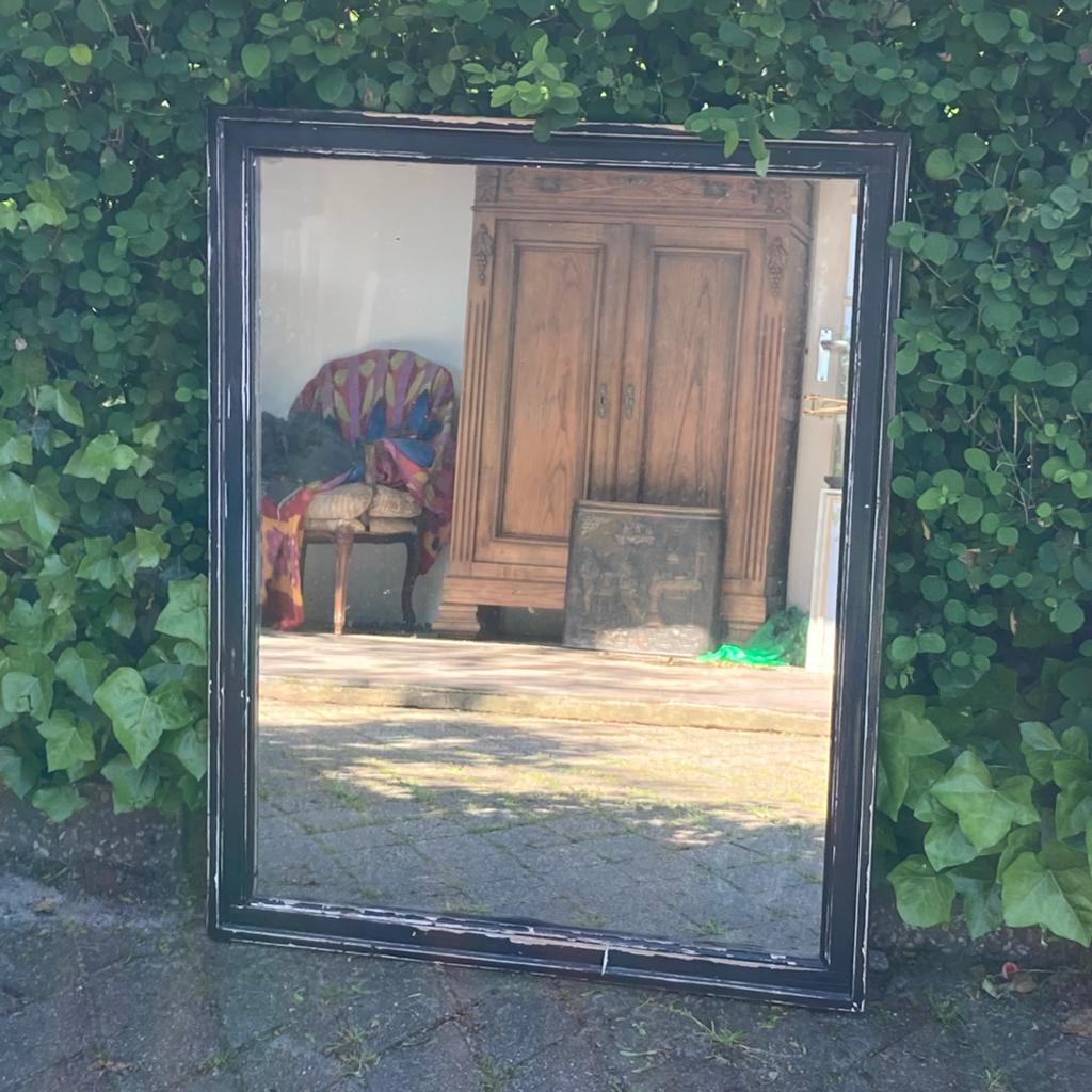 Grote vintage geleefde spiegel 78 x 98 cm, Ophalen