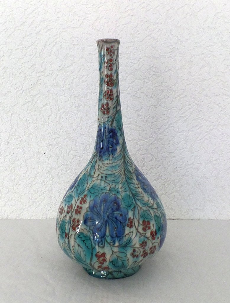 De Porcelyene Fles Vaas met Oud-Perzisch decor 1910-1930, Antiek en Kunst, Verzenden