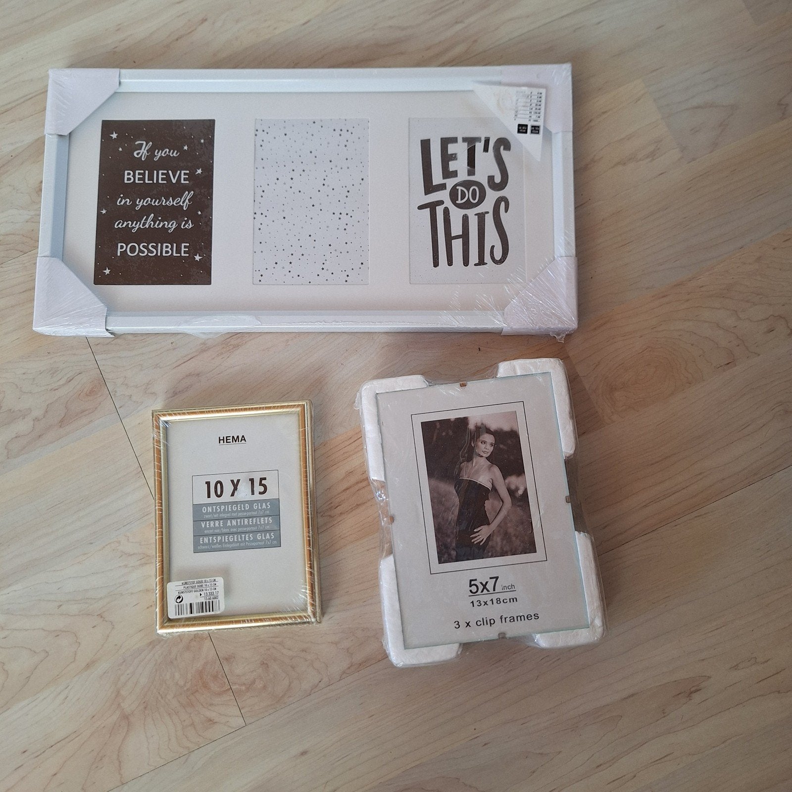 Diverse fotolijstjes: HEMA, clipframes en collage, Kunststof, Nieuw, Fotolijst, Wit