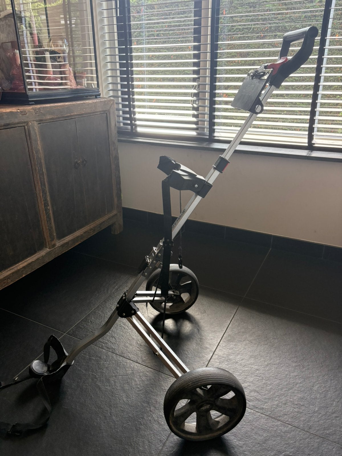 Golf trolley golf kar, Ophalen, Zo goed als nieuw, Golfkar