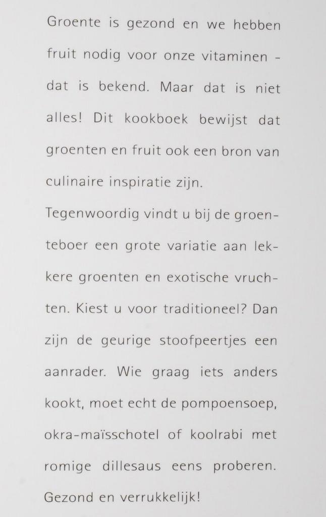 Groente & fruit - Creatief koken (2003), Verzenden, Zo goed als nieuw, Gezond koken, Nederland en België