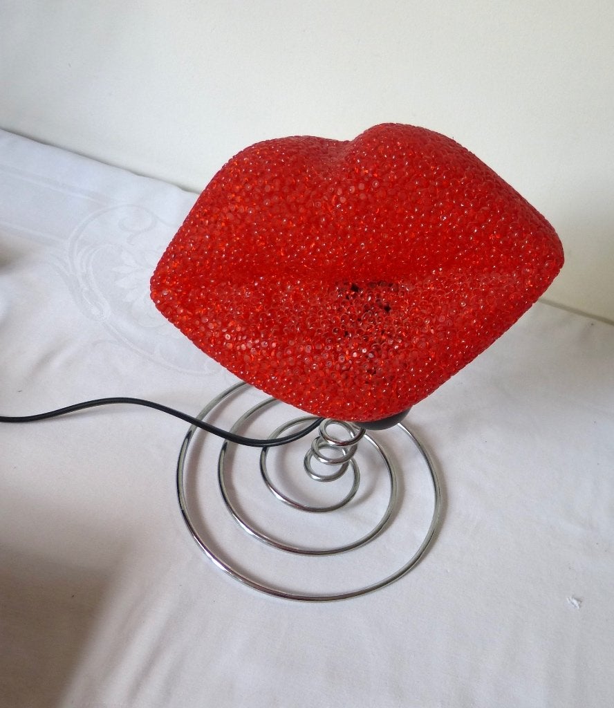 tafellampje hot-lips, Ophalen of Verzenden, Gebruikt, 21 cm