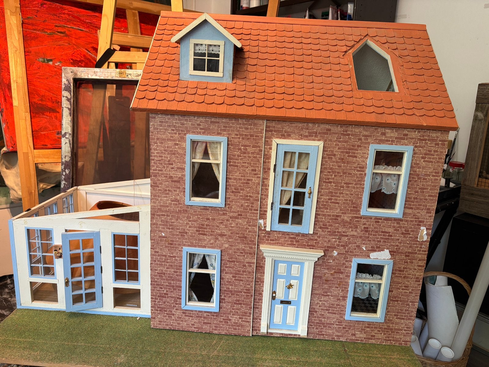Miniatuur poppenhuis - opknapper incl. Inboedel, Ophalen, Poppenhuis