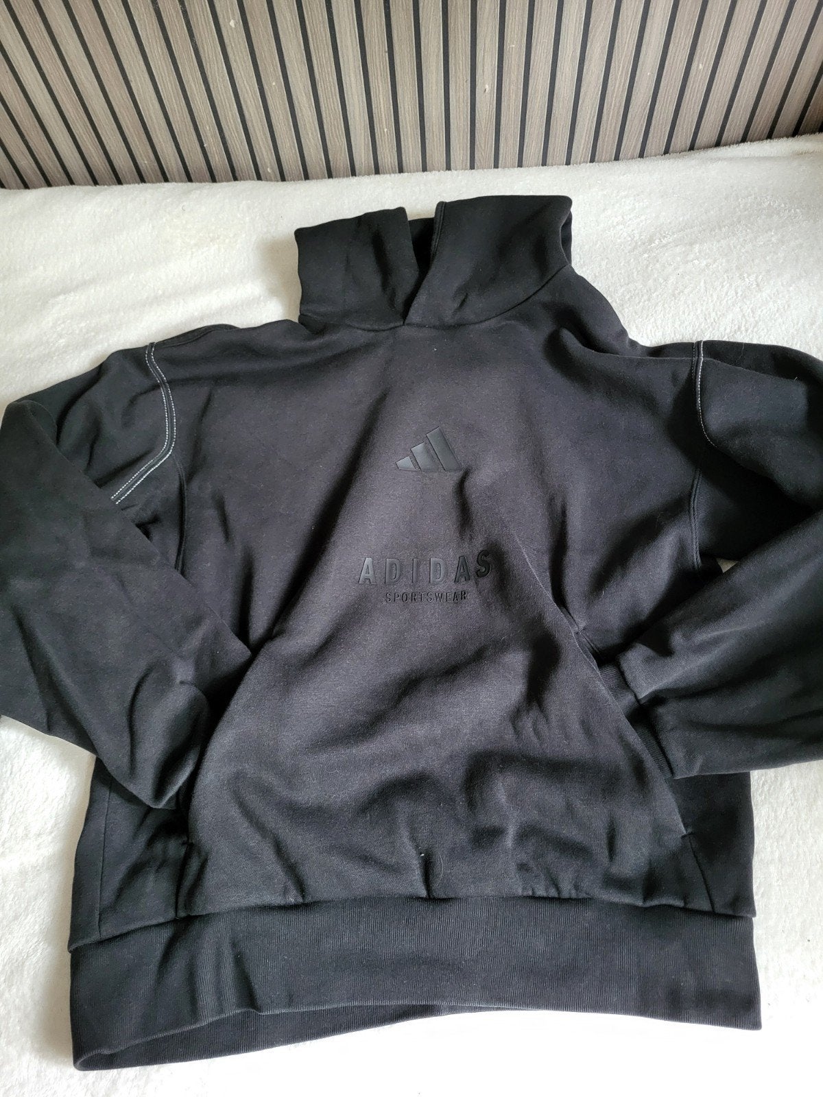 diepzwarte hoodie met zakken, mt s Adidas, Ophalen of Verzenden, Maat 46 (S) of kleiner, Zwart, Adidas