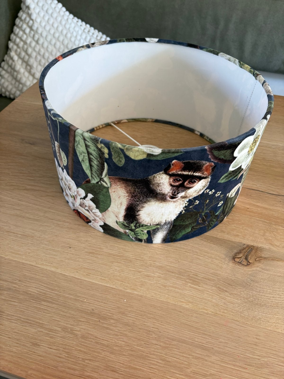 Mooie lampenkap met dierenprint, Ophalen, Rond, Textiel, 36 cm