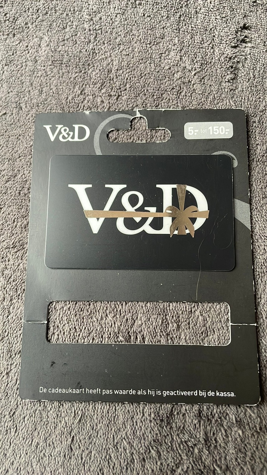 Cadeau kaart V&D voor verzamelaar, Ophalen of Verzenden, Zo goed als nieuw