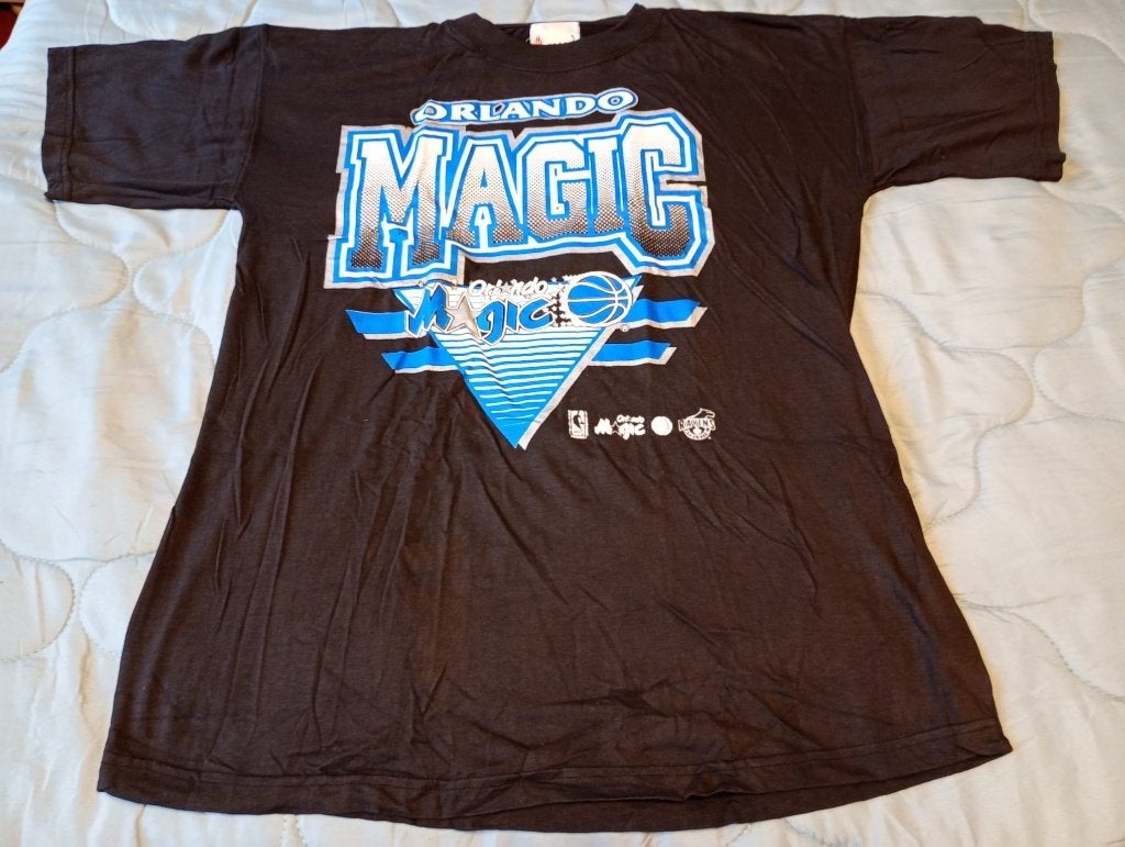 Vintage Orlando Magic T‑shirt maat XL officiële NBA licentie, Zwart, Basketbal, Ophalen of Verzenden, Maat 56/58 (XL)