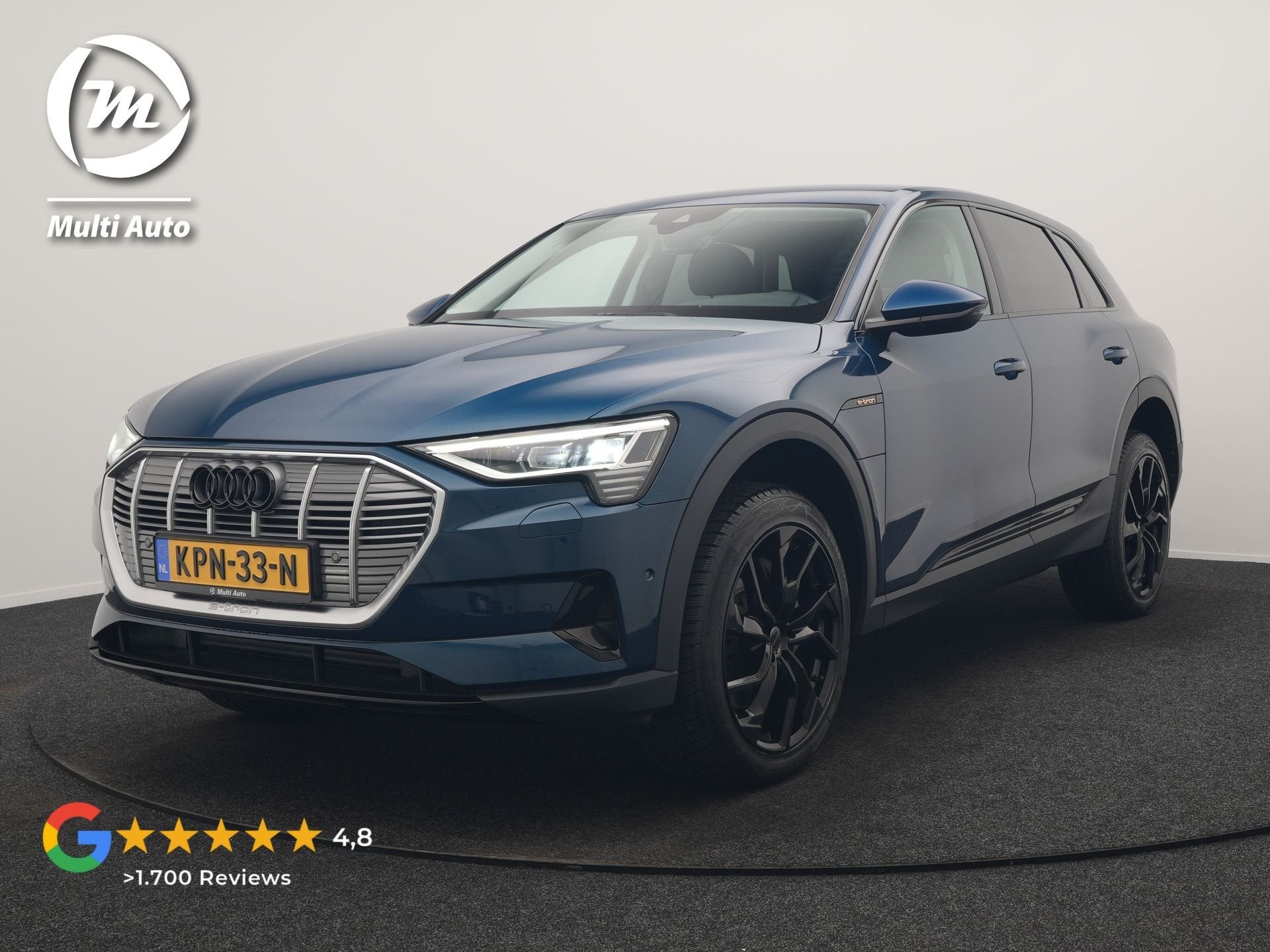 Audi e-tron 50 Quattro Advanced edition 71 kWh 313pk SOH: 97, Automaat, Stof, Zwart, 71 kWh