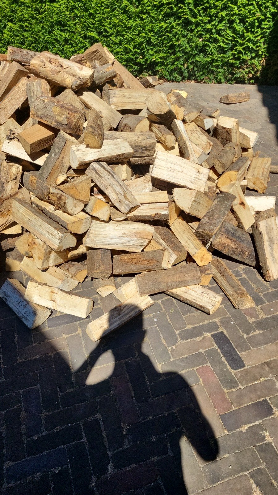 Droog brandhout haardhout eik beuk, 6 m³ of meer, Ophalen, Eikenhout, Blokken