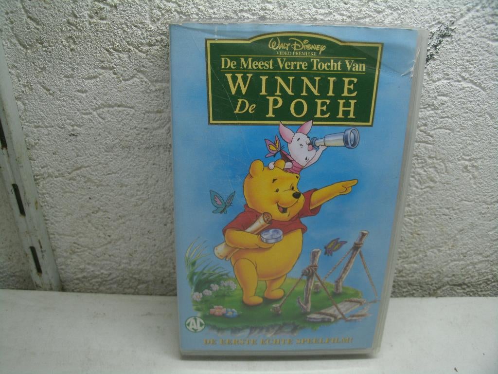 vhs 194a winnie meest verre tochr van, Cd's en Dvd's, VHS | Kinderen en Jeugd, Alle leeftijden, Ophalen of Verzenden, Gebruikt