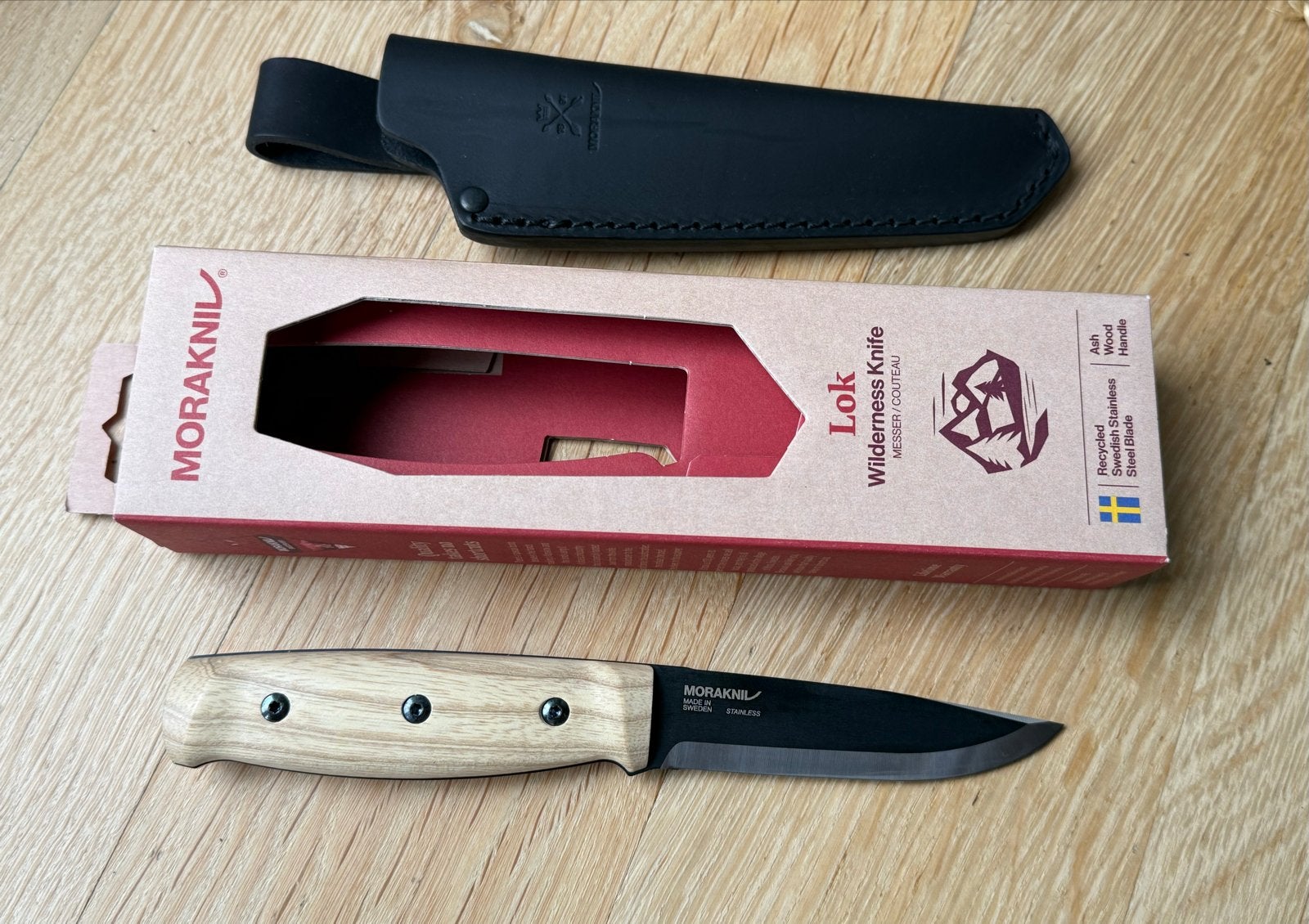 Morakniv Lok Wilderness Mes met Leren Schede, Ophalen of Verzenden, Nieuw