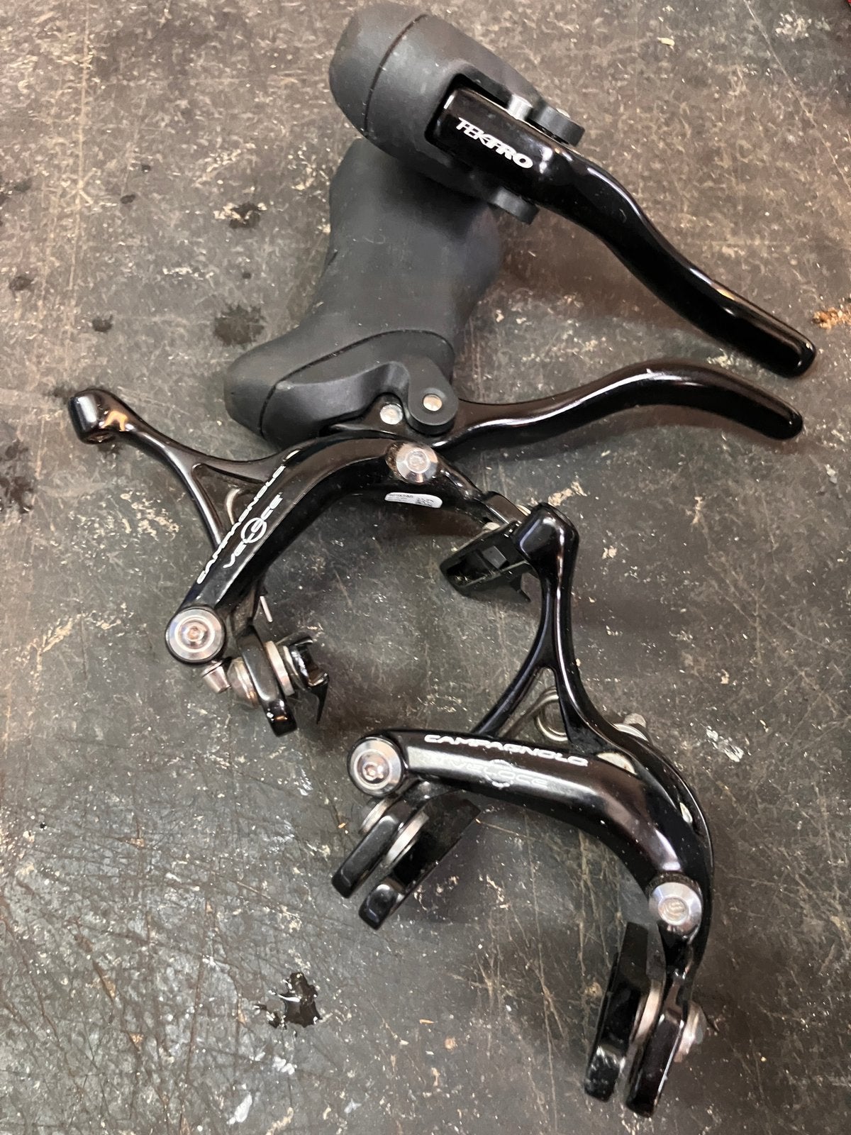 campagnolo vbrakes en tektro remgrepen. Singlespeed/fixie, Verzenden, Zo goed als nieuw, Remmen