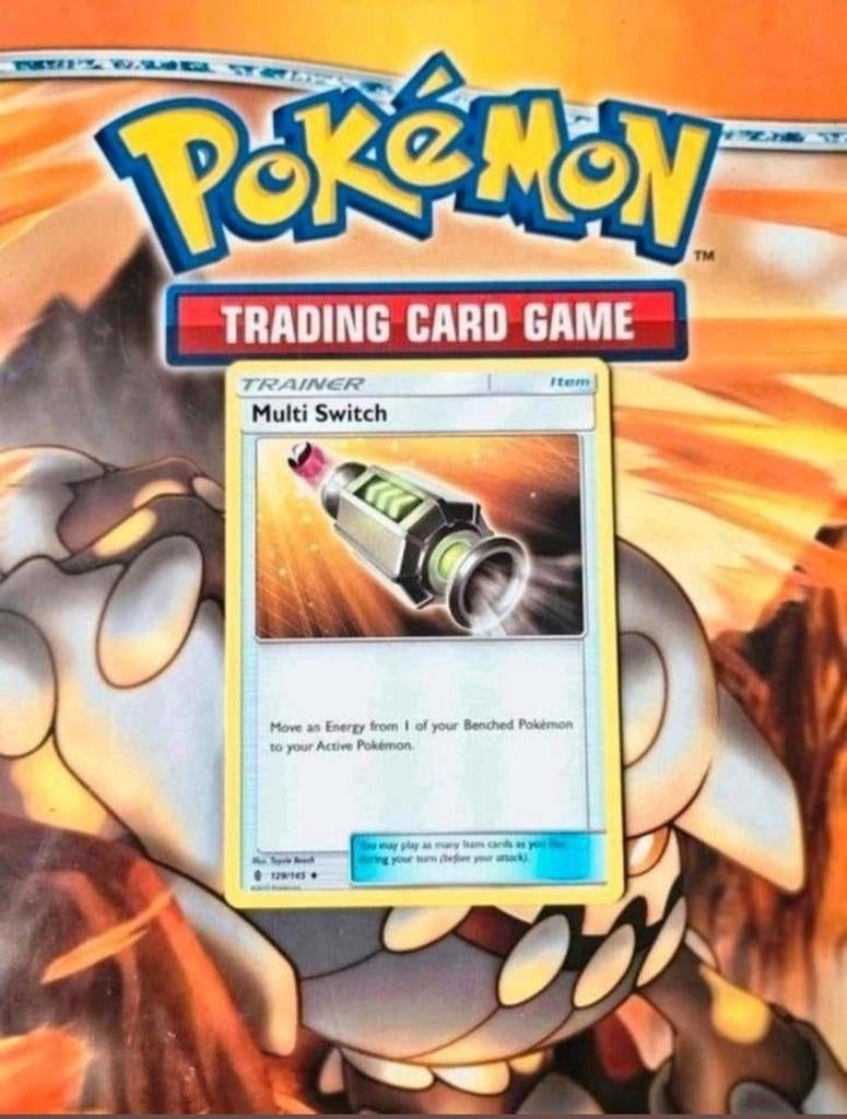Multi switch 129/145 Sun&Moon Guardians Rising pokemon kaart, Ophalen of Verzenden, Zo goed als nieuw, Losse kaart