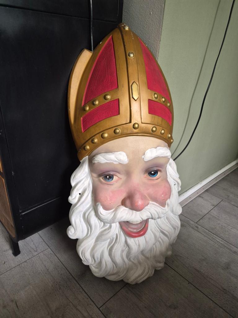 Sinterklaas polyester hoofd bijna 90cm. Sint verzamelen, Ophalen of Verzenden