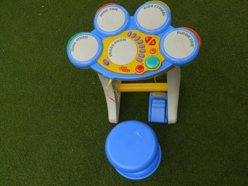 Kids way Kleuter DRUMSTEL met krukje, Ophalen of Verzenden, Zo goed als nieuw, Overige merken
