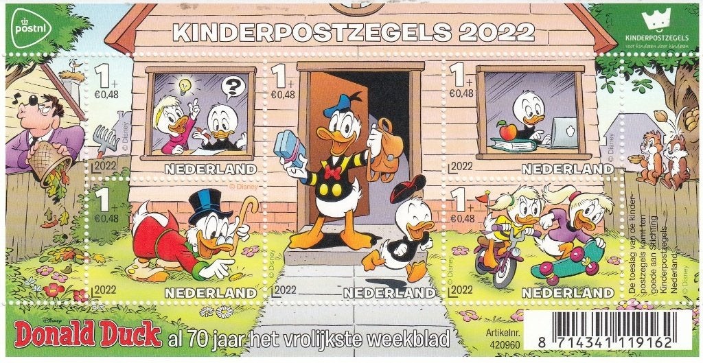 Nederland 11.18.7- 2022- SET Kinderpostzegels- Donald Duck P, Verzenden, Na 1940, Postfris