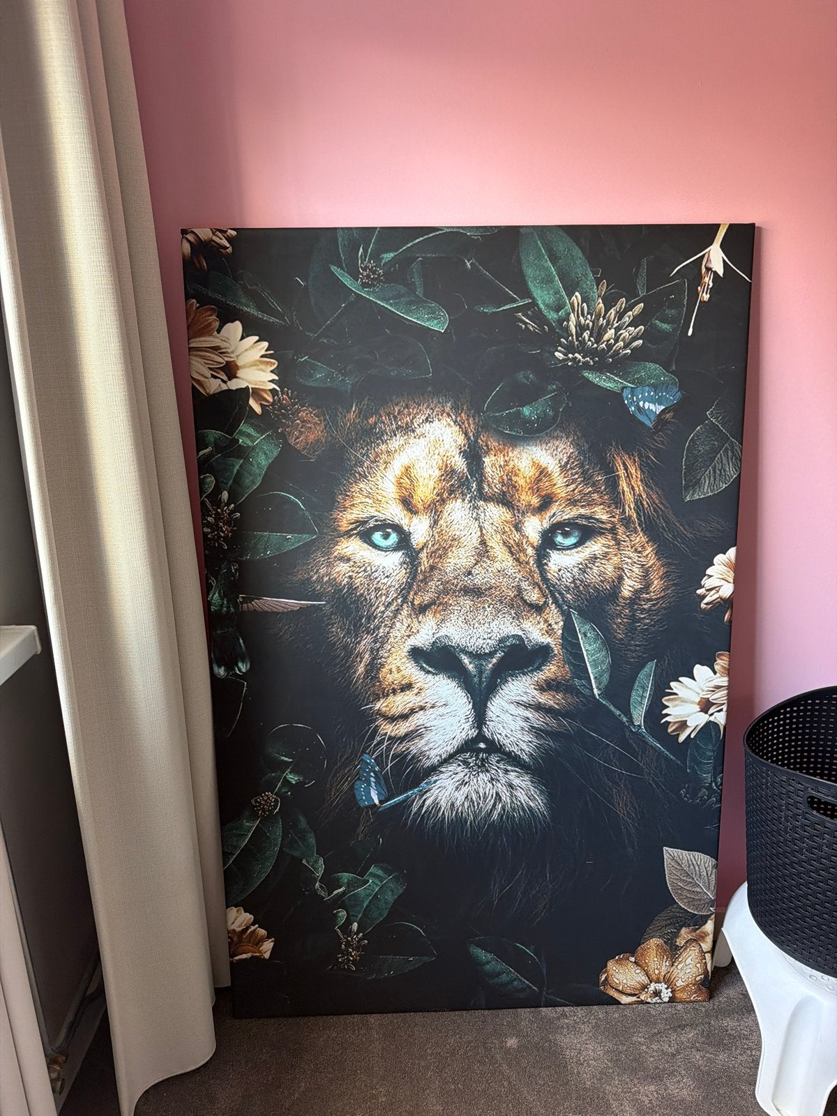 Canvas leeuw, Ophalen, Zo goed als nieuw, Schilderij, 75 – 100