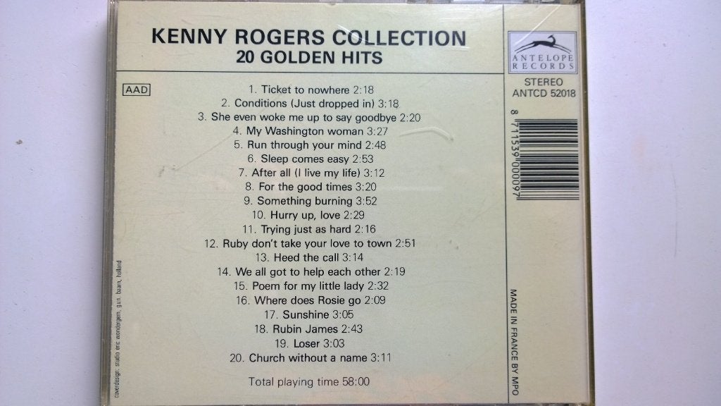 Kenny Rogers With The First Edition - 20 Golden Hits, Ophalen of Verzenden, Zo goed als nieuw, Album