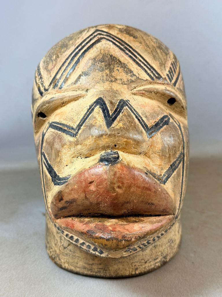 260416 Zeldzame Afrikaans Makonde helm masker - Tanzania., Ophalen of Verzenden