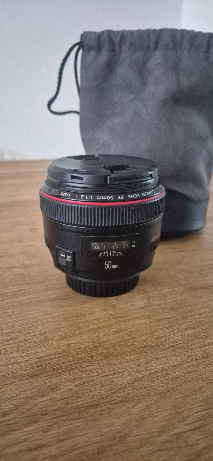 Canon EF 50mm F/1.2 L USM, Ophalen of Verzenden, Zo goed als nieuw, Standaardlens, Canon EF
