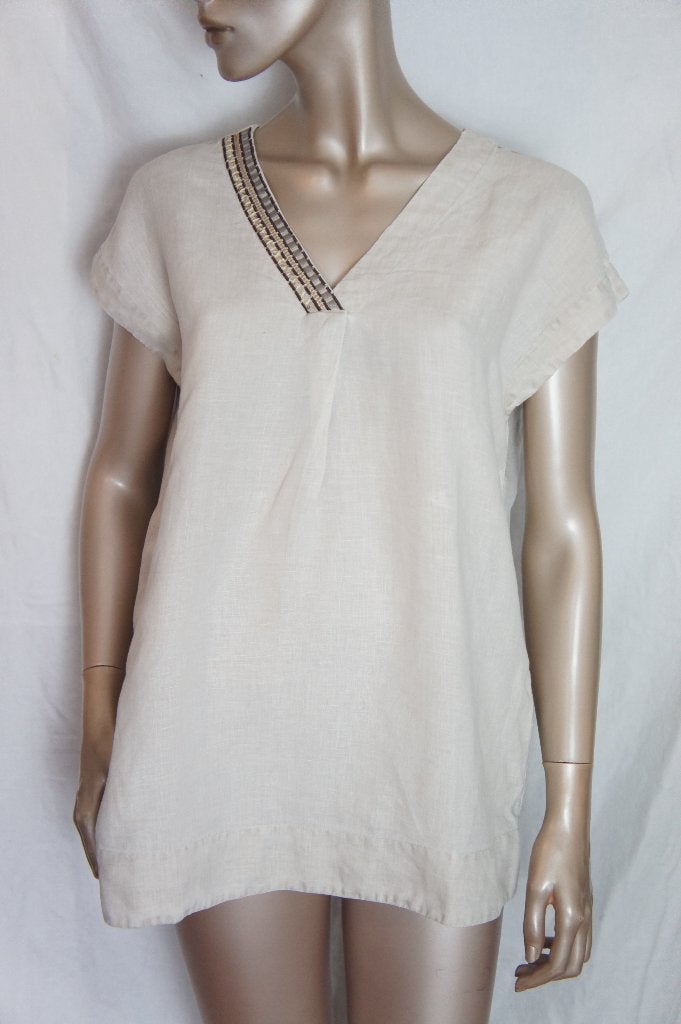 PETER HAHN top maat 38 ( valt mt 40) 100% LINEN, Kleding | Dames, Blouses en Tunieken, Ophalen of Verzenden, Zo goed als nieuw