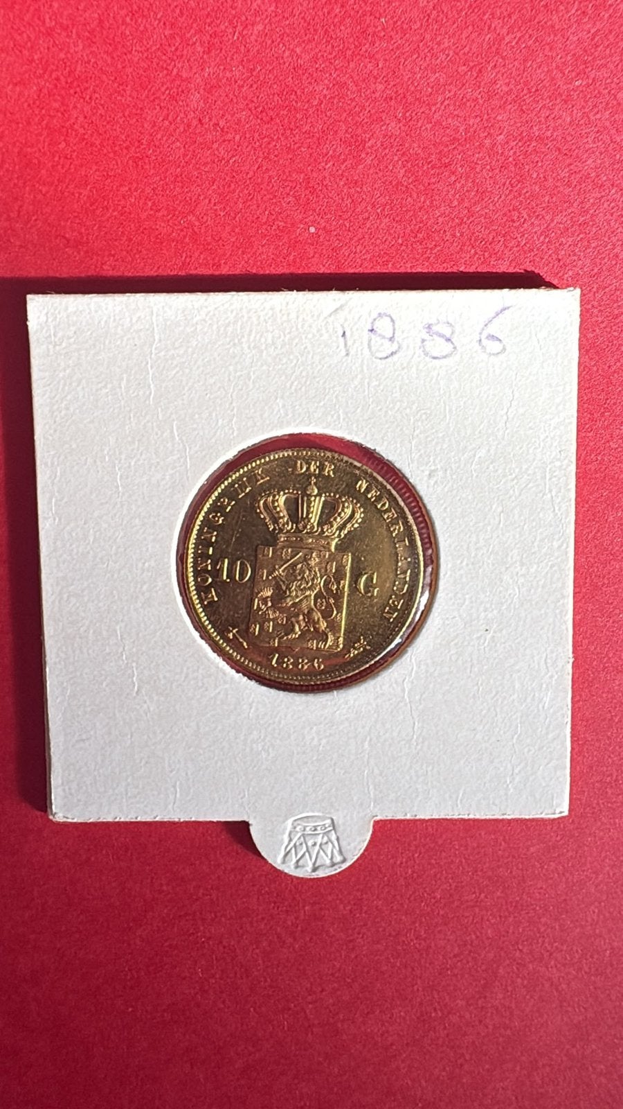 Origineel Gouden Tientje 1886 (10 Gulden) Koning Willem III, Postzegels en Munten, Munten | Nederland, Ophalen of Verzenden, Koning Willem III