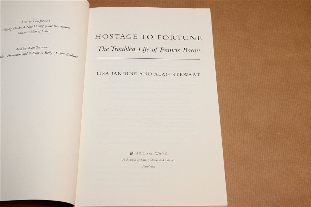 Hostage to Fortune — Francis Bacon, Dik Boek, Biografie, Boeken, Ophalen of Verzenden, Zo goed als nieuw