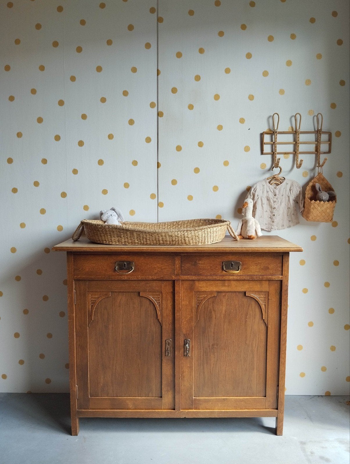 Vintage commode / eikenhout / antiek / bezorgen mogelijk, 50 tot 70 cm, Ophalen of Verzenden, 90 tot 105 cm, 100 cm of meer