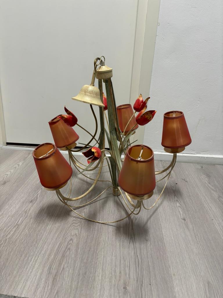 Oude kroonluchter vintage, Ophalen, Gebruikt