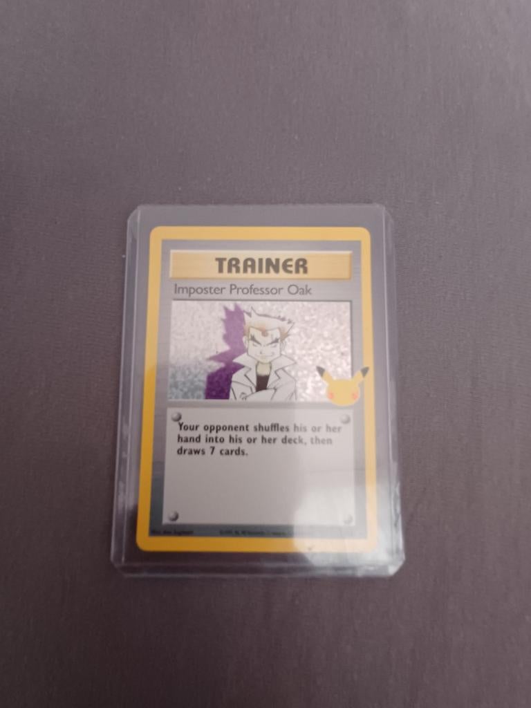 Imposter Professor Oak holo Pokémon Kaart (Nieuwe Staat), Ophalen of Verzenden, Nieuw, Losse kaart