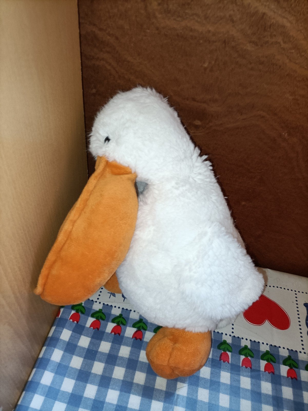 Sanquin bloedbank pelikaan knuffel 27 cm groot, Ophalen of Verzenden, Zo goed als nieuw, Overige typen