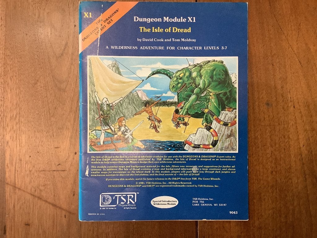 Dungeon module X1 AD&D The Isle of Dread, Ophalen of Verzenden, Zo goed als nieuw, Overige soorten, Boek of Catalogus