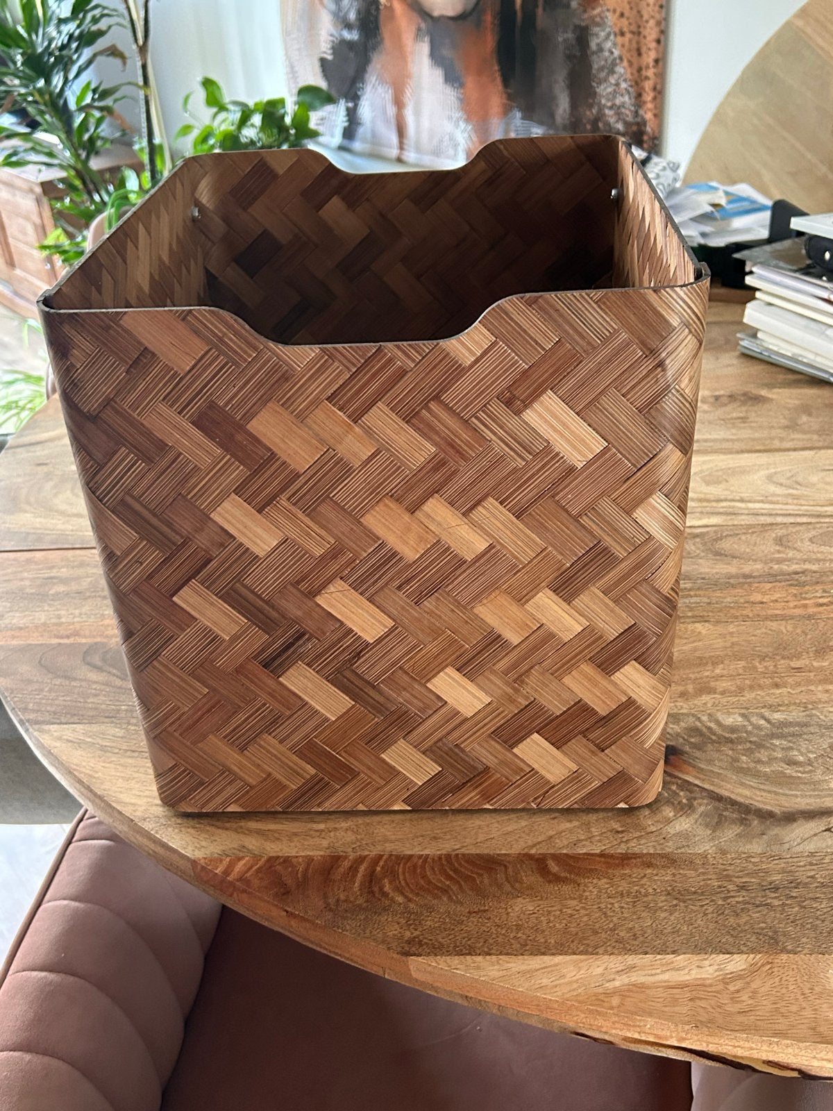 IKEA BULLIG Opbergdoos Bamboe - Zo goed als nieuw, Ophalen, Zo goed als nieuw, Natuurlijk materiaal, Scandinavisch