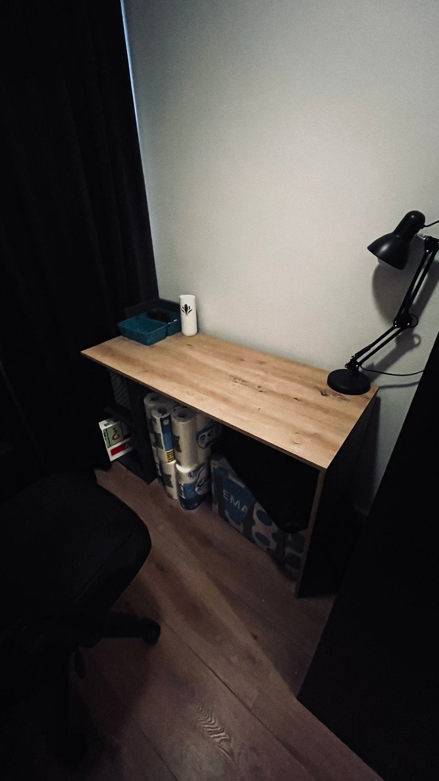 Meubella Bureau Pierre – Eiken/Antraciet – 120 cm €55,-, Ophalen of Verzenden, Zo goed als nieuw