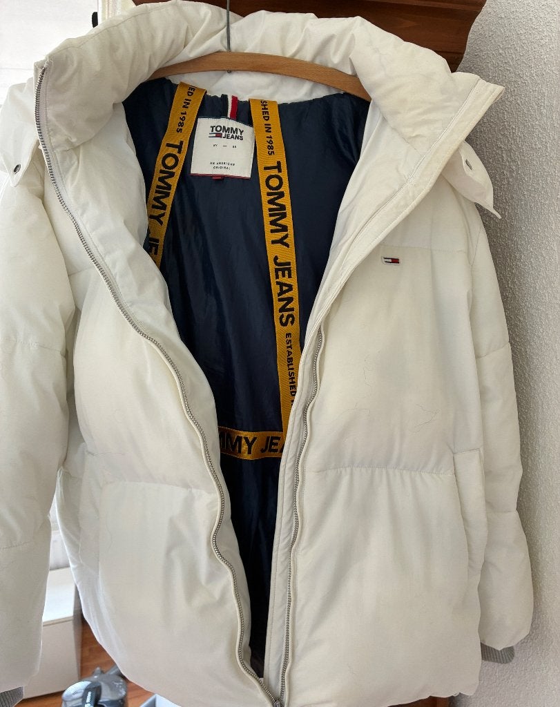 Tommy Jeans winterjas, Tommy Hilfiger, Ophalen, Gedragen, Wit