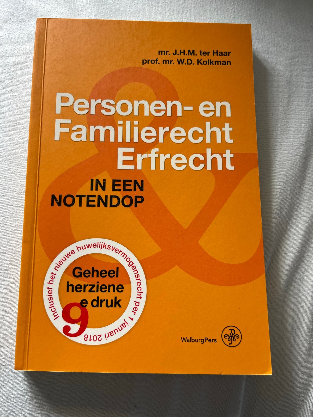 Personen- en Familierecht & Erfrecht in een Notendop, Boeken, Ophalen of Verzenden, Gamma, Zo goed als nieuw, HBO