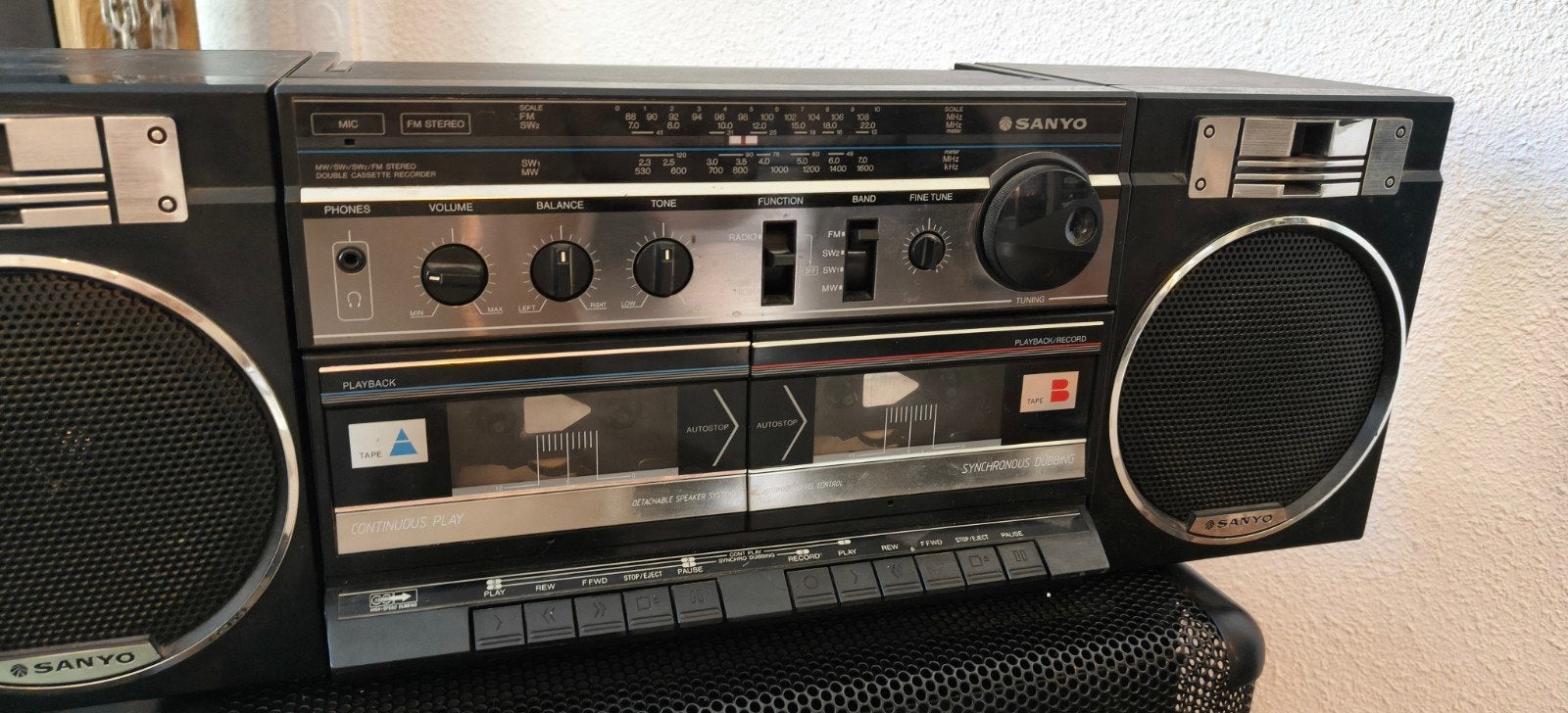 Sanyo boombox radio cassette speler, Ophalen of Verzenden, Overige merken