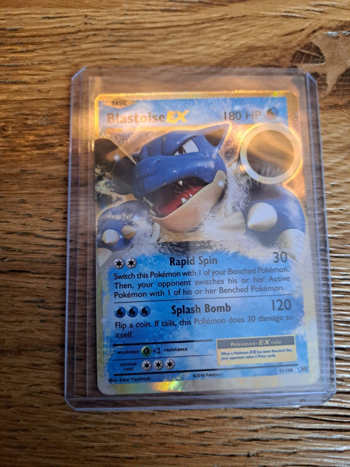 Blastoise ex 21/108 Evolutions, Ophalen of Verzenden, Zo goed als nieuw