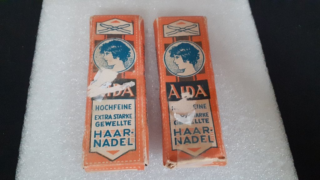 Vintage HAARSPELDEN 2 Pakjes van het Duitse Merk AIDA, Ophalen of Verzenden