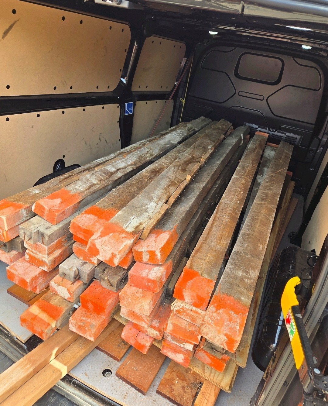 Houten gording balken, Doe-het-zelf en Verbouw, Ophalen, Gebruikt, 200 tot 250 cm, 50 mm of meer