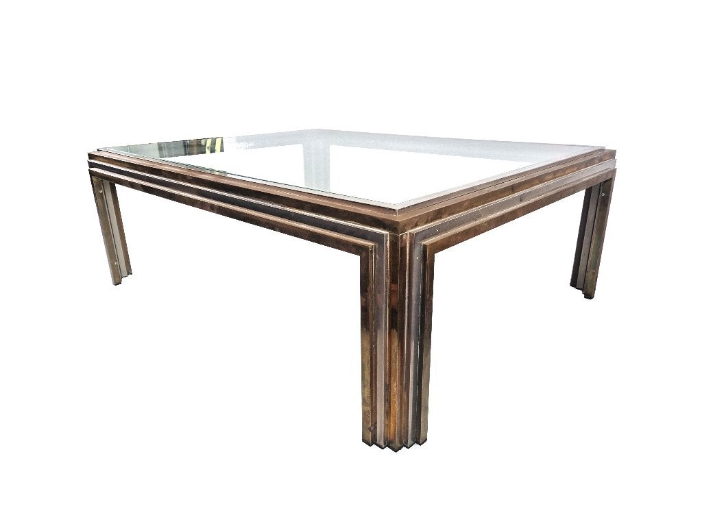 Prachtige vintage Romeo Rega design solantafel coffee table, Ophalen, Gebruikt, Metaal, Overige stijlen